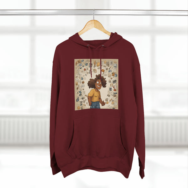Streetwear Hoodie with a Man | Cool Sweatshirt | Hoodie with a Meaning Burgundy Hoodie flexstoryhoodies Flex Story Your Story Matters