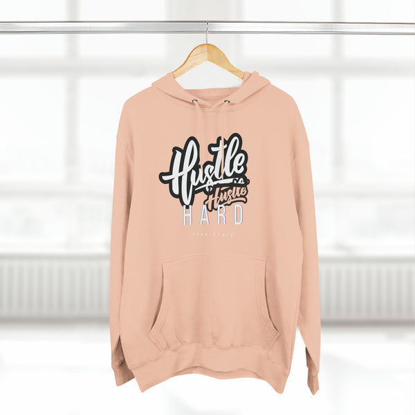 Hustler Hard Hoodie | Sweatshirt with a Meaning for a Streetwear Outfit Pale Pink Hoodie flexstoryhoodies Flex Story Your Story Matters