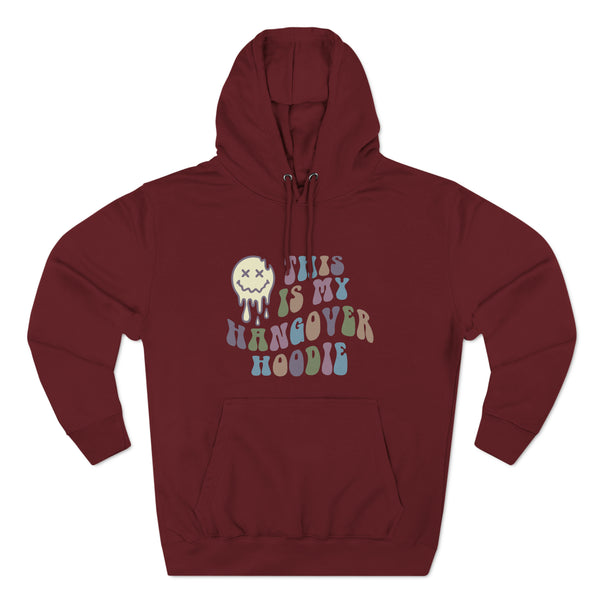 Sweatshirt Pullover Hoodie Jacket for Sweatshirt Outfit Basic Clothing Style Casual Fashion Urban Look Aesthetic with Quote Words Hangover Mens and Womens Burgundy Hoodie with Graphics by Flex Story Streetwear Brand flexstoryhoodies