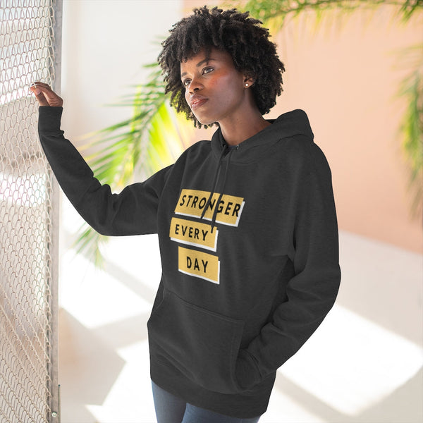 Sweatshirt Pullover Hoodie for Casual Streetwear Outfit Urban Fashion Fitness Inspired Gym Style Basic Clothing Motivational Aesthetic Look with Quote About Strength Mens and Womens Hoodie with Graphics by Flex Story Streetwear Brand flexstoryhoodies