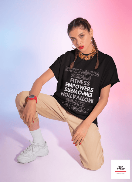 Fitness Motivation T-Shirt Mens and Womens Shirts & Tops with Graphics by Flex Story Streetwear Brand flexstoryhoodies