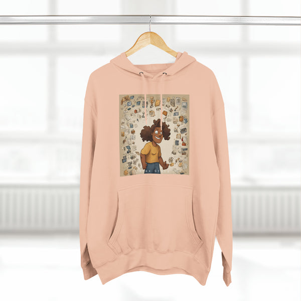 Streetwear Hoodie with a Man | Cool Sweatshirt | Hoodie with a Meaning Pale Pink Hoodie flexstoryhoodies Flex Story Your Story Matters