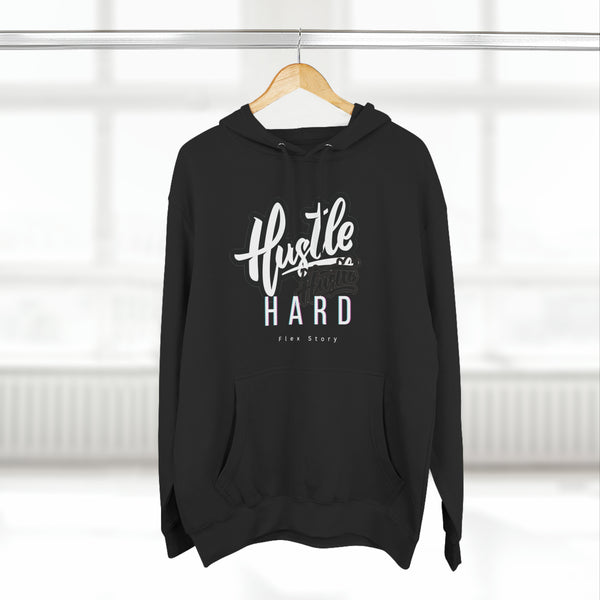 Hustler Hard Hoodie | Sweatshirt with a Meaning for a Streetwear Outfit Black Hoodie flexstoryhoodies Flex Story Your Story Matters