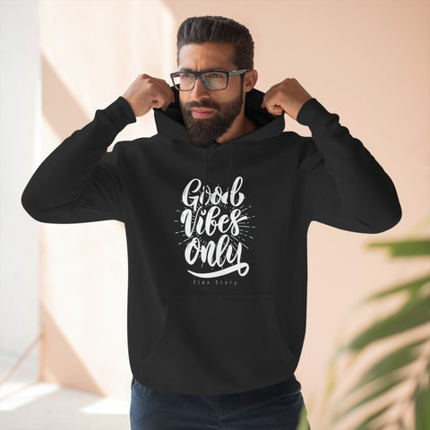 Black Hoodie Sweatshirt Style Jacket for Streetwear Fashion Casual Outfits with Urban Aesthetics Basic Style Clothing and Good Vbes Quote Words Flex Story flexstoryhoodies