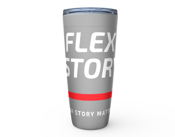 Fitness Tumbler (Grey, Black) Mens and Womens Tumblers with Graphics by Flex Story Streetwear Brand flexstoryhoodies