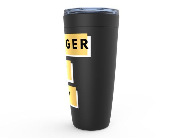 Fitness Tumbler - Stronger (Black, Gray) Mens and Womens Black Tumblers with Graphics by Flex Story Streetwear Brand flexstoryhoodies