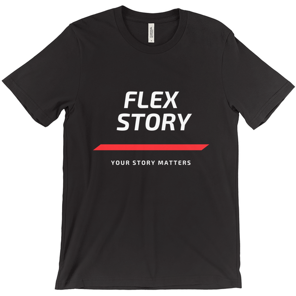 Flex Story T-Shirt | Inspiring Tee | You Matter Mens and Womens Black Shirts & Tops with Graphics by Flex Story Streetwear Brand flexstoryhoodies