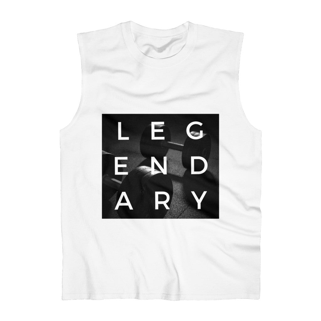 "Legendary" Men's Ultra Cotton Sleeveless Tank Mens and Womens White Tank Top with Graphics by Flex Story Streetwear Brand flexstoryhoodies