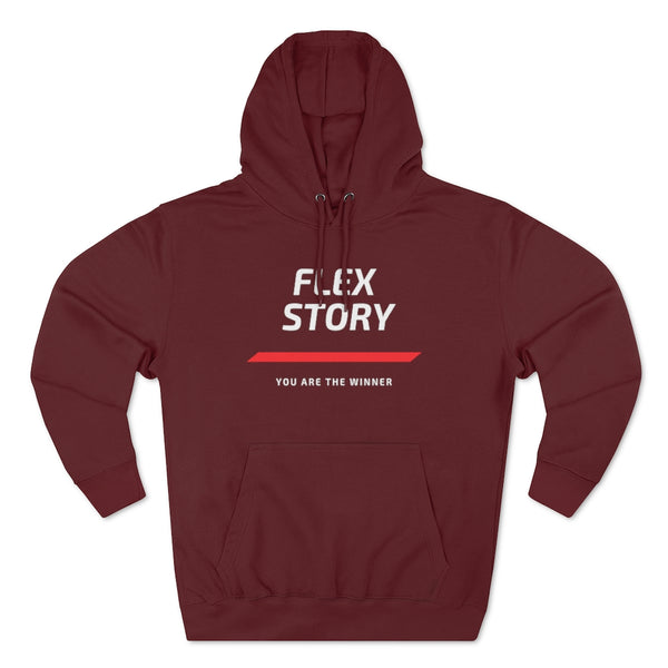 Flex Story Hoodie - Essentials Sweatshirt for Streetwear Outfit Burgundy Hoodie flexstoryhoodies Flex Story Your Story Matters