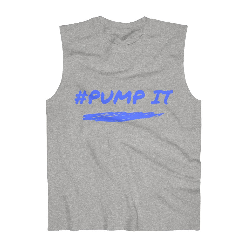 "Pump It" Men's Ultra Cotton Sleeveless Tank Sport Grey Tank Top flexstoryhoodies Flex Story Your Story Matters