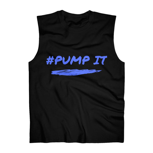 "Pump It" Men's Ultra Cotton Sleeveless Tank Black Tank Top flexstoryhoodies Flex Story Your Story Matters