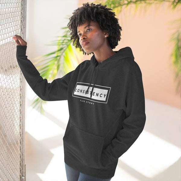 Sweatshirt Pullover Hoodie for Sweatshirt Outfit Streetwear Fashion Casual Style Basic Clothing Wear with Urban Aesthetics Fitness Motivation Quote Inspiring Consistency Mens and Womens Hoodie with Graphics by Flex Story Streetwear Brand flexstoryhoodies