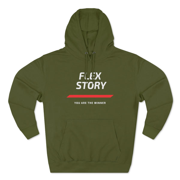 Flex Story Hoodie - Essentials Sweatshirt for Streetwear Outfit Army Green Hoodie flexstoryhoodies Flex Story Your Story Matters
