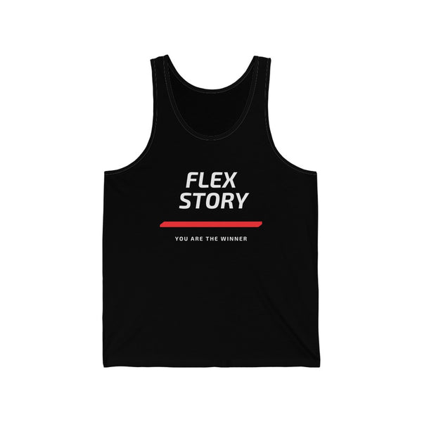 Flex Story Unisex Fitness Tank Top | Flex Story Gym Tank Top | Fitness Black Top Black Tank Top flexstoryhoodies Flex Story Your Story Matters