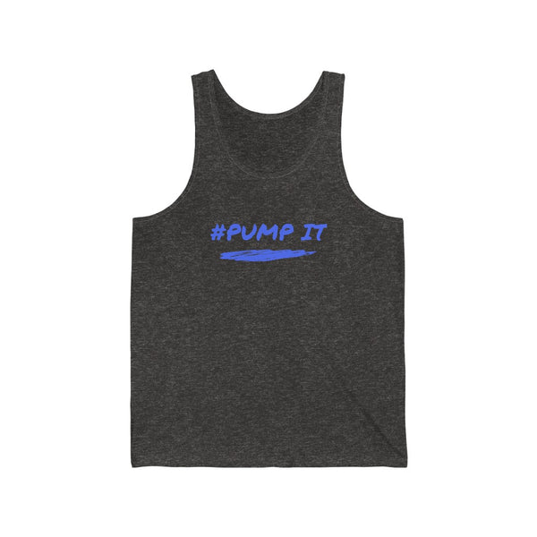 Pump It Up Quote Fitness Tank Top | Quote Gym Tank Top | Fitness Black Tank Top Charcoal Black TriBlend Tank Top flexstoryhoodies Flex Story Your Story Matters