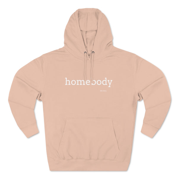 Homebody Hoodie | Cozy Sweatshirt for Home - Print Front & Back Pale Pink Hoodie flexstoryhoodies Flex Story Your Story Matters